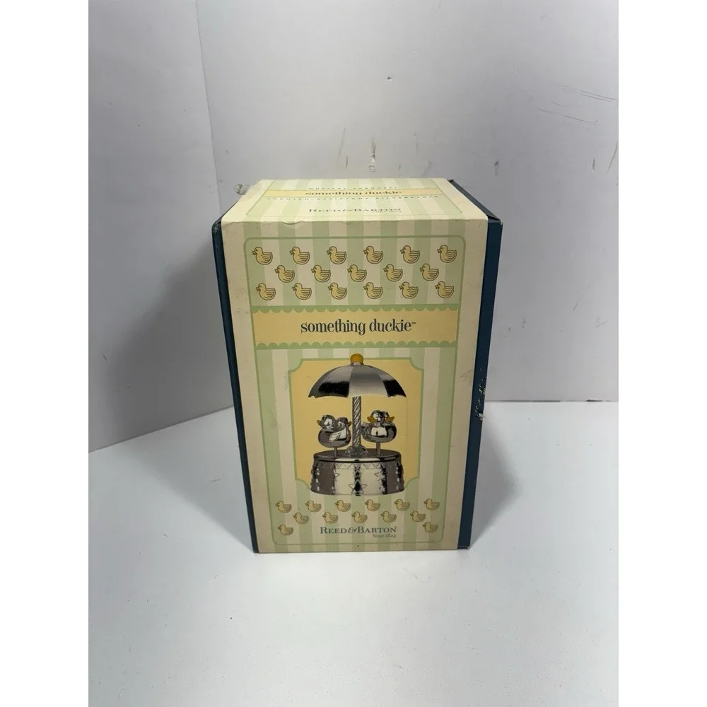 Reed & Barton Silver Something Duckie Carousel Ducks Musical Works Mint Conditio